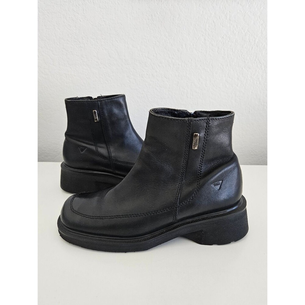 Dr. Martens Vintage 9278 Leather Made in England Black Platform Boots Women US 7